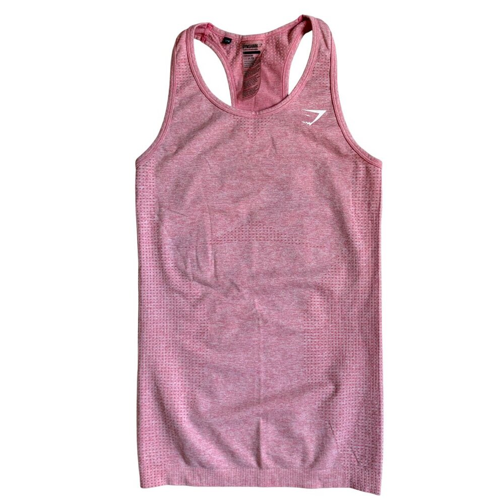 Gymshark Vital Seamless‎ Racerback Tank Top (Pink Marl) - Size Small